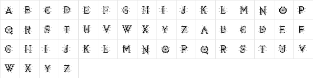 Rising Regular  glyph index