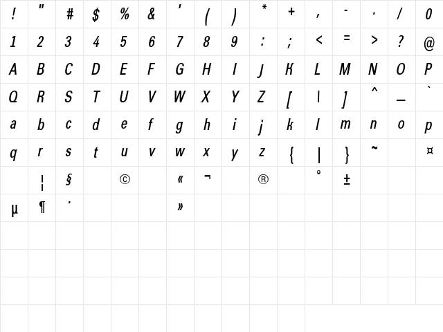 a_GroticCnDemi Italic  glyph index