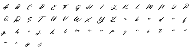 Fabela FREE Regular  glyph index