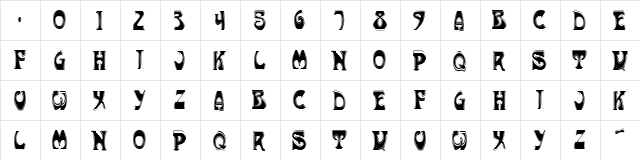 NouveauUneInline Regular  glyph index