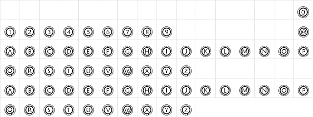 pf_scircle1 Regular  glyph index