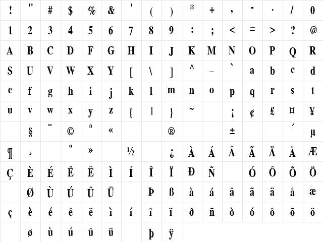 Walkin' The Dog 8 Regular  glyph index