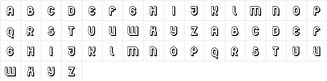 Pancake Hollow Regular  glyph index