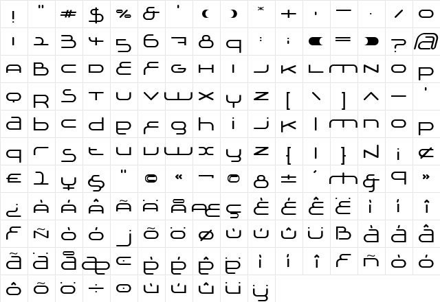 Adrenalin Medium  glyph index