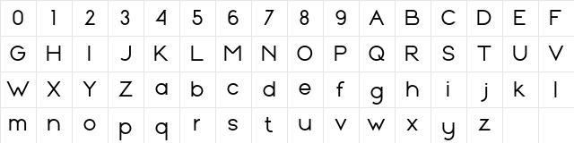 Camaro Sans  glyph index