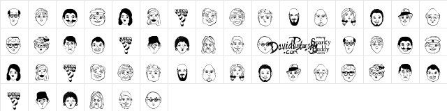 Guess Who? Regular  glyph index