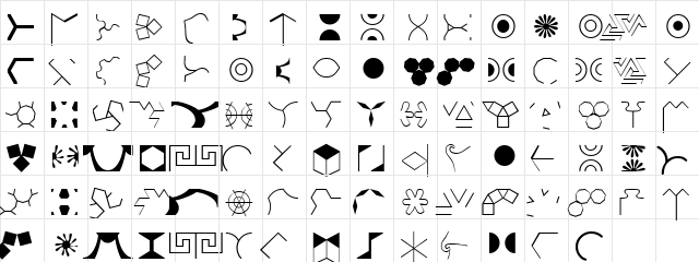 Dingsda Regular  glyph index