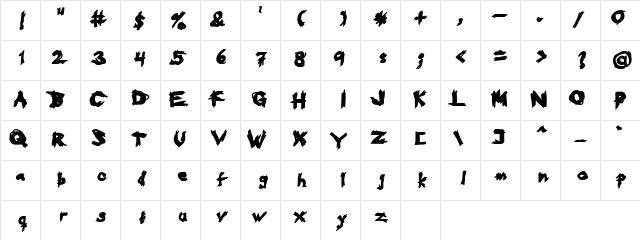 Eat your face with a fork Regular  glyph index