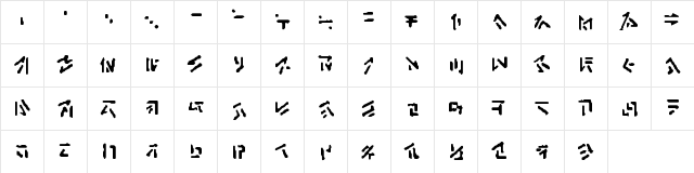 Anchrish Runes Regular  glyph index