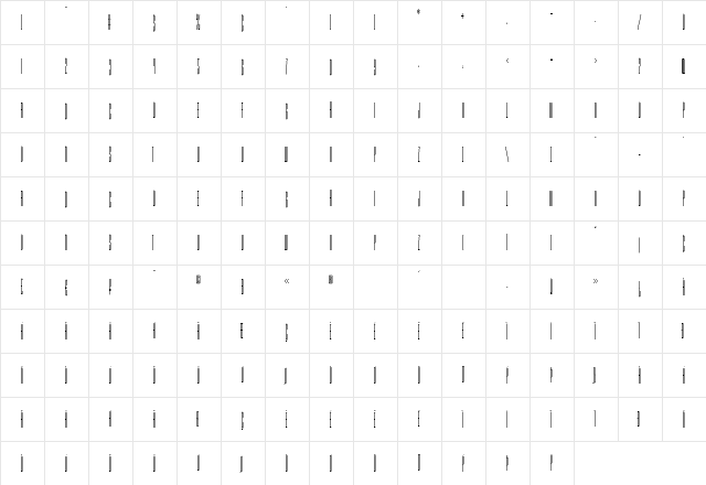 MacroscopicA Regular  glyph index