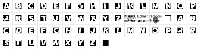 Comet Negative  glyph index