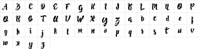 Pancake Syrup_regular_Demo Regular  glyph index