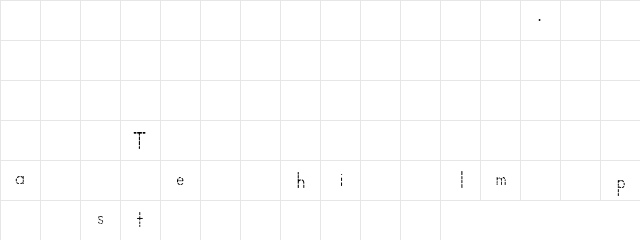 SD Manuscript Dashed S Regular  glyph index