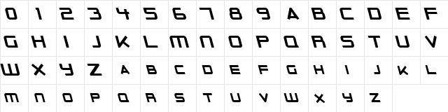 Outer Limits Solid Italic  glyph index