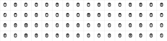 Capitalismo 12 Regular  glyph index