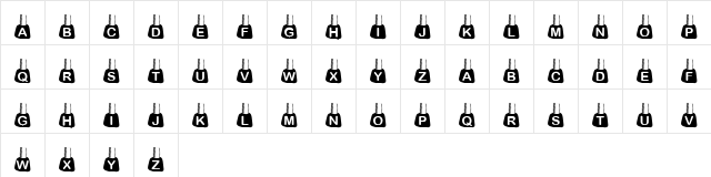 KR Rachel's Polish Regular  glyph index