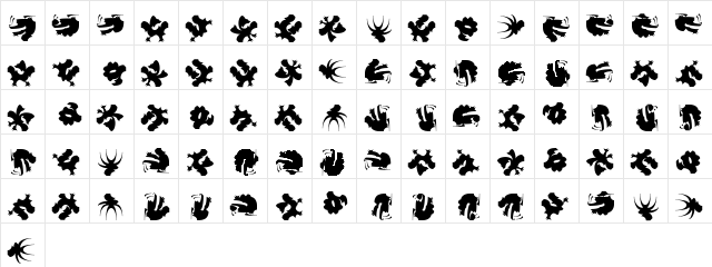 ChinezeDragon LT Std 1 Regular  glyph index