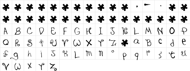 CRAMPED Regular  glyph index