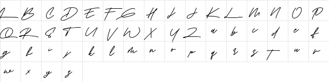Amberla Free Regular  glyph index