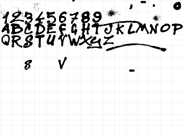 Sister Spray Regular  glyph index