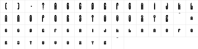 GreyAlienSW Regular  glyph index