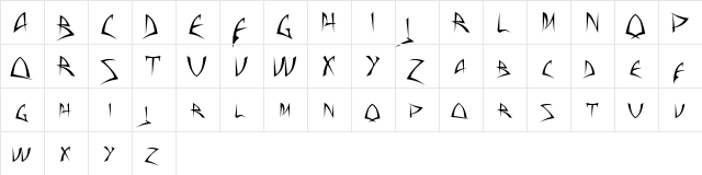 Baphomet!" Regular  glyph index