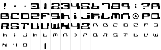 Cybertown Subterranean Normal  glyph index