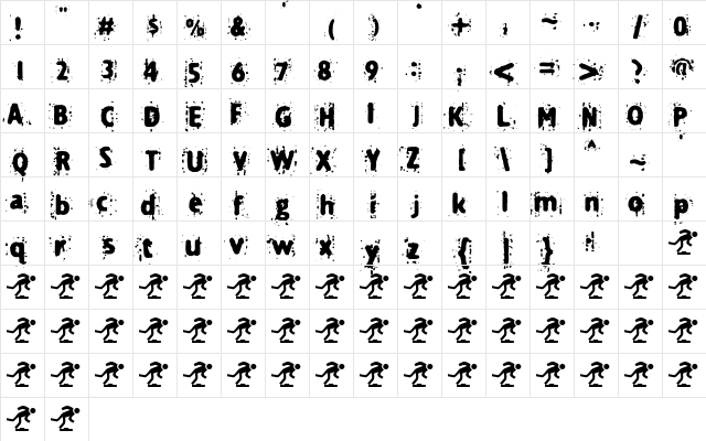 Technine Regular  glyph index