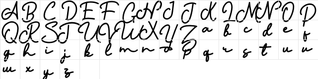 andalucia Regular  glyph index