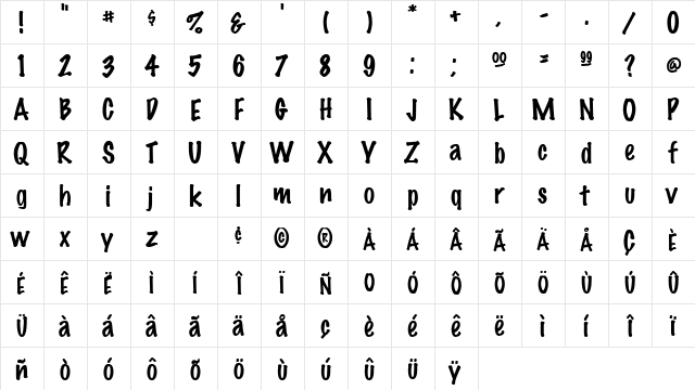 Deadzone 4 Regular  glyph index