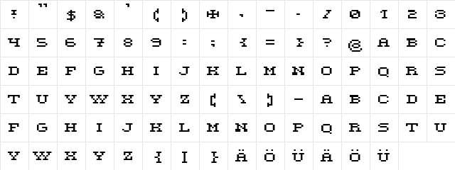 supermagnet Regular  glyph index