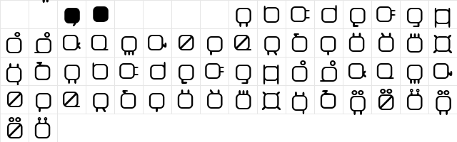 dmf studio  koest Regular  glyph index