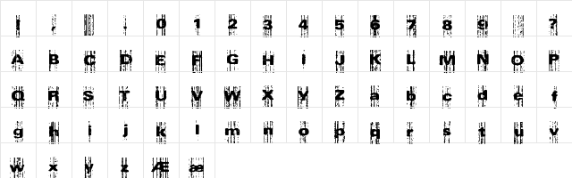 Xerox Malfunction BRK Regular  glyph index