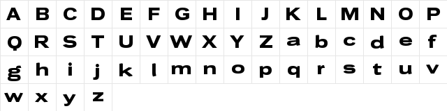 Wendelin Regular  glyph index