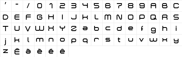 Dekers_Bold Dekers_Bold  glyph index