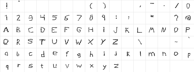 Dot Spot Regular  glyph index