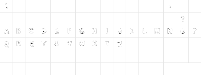 Texas Jigsaw Massacre Regular  glyph index