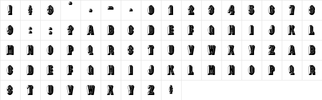 LeeCaps Cn Regular  glyph index
