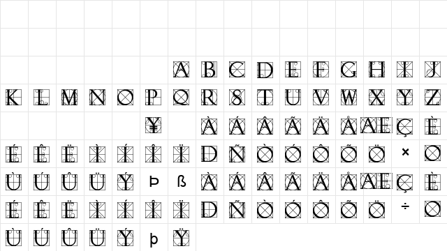 FZ BORDERS 23 Normal  glyph index