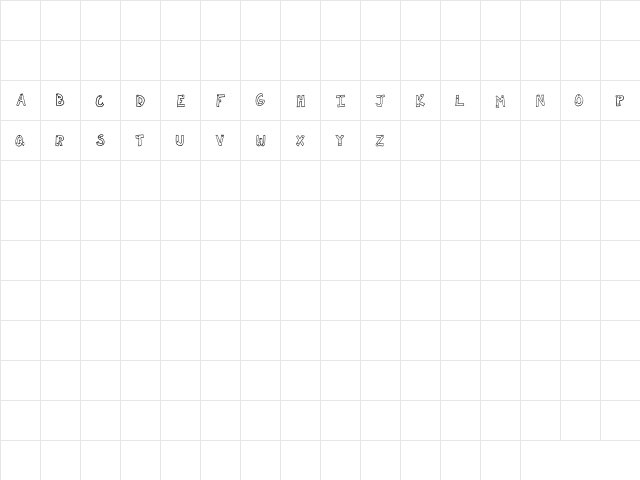 NewWGL4Font Regular  glyph index