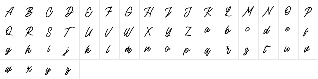 Rottordam FREE Regular  glyph index