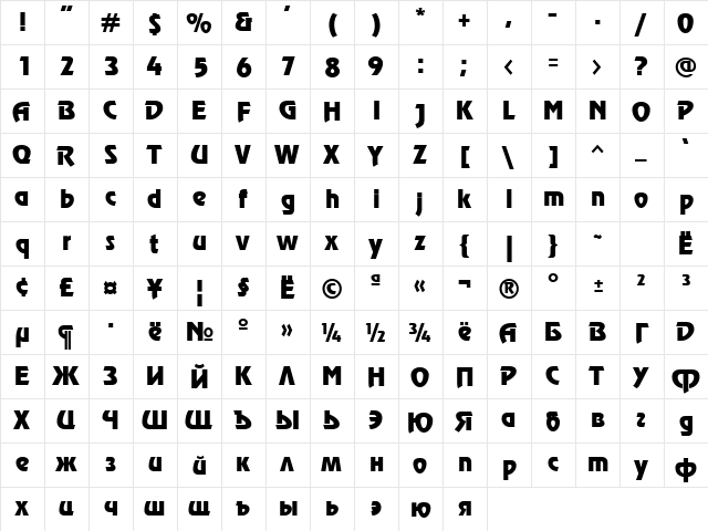 Renew Normal  glyph index