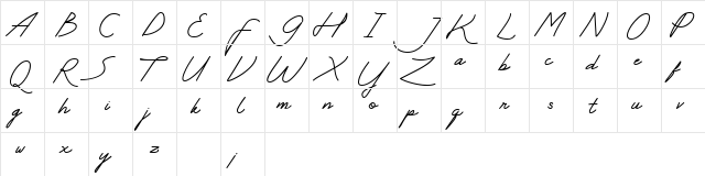 My Ugly Handwritting Demo Versi Regular  glyph index
