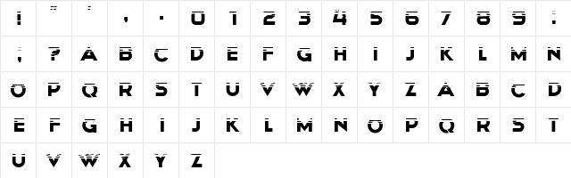 Nightfall Regular  glyph index