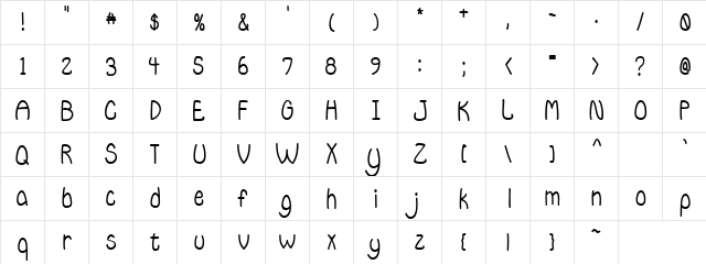 Scrap Oval Regular  glyph index