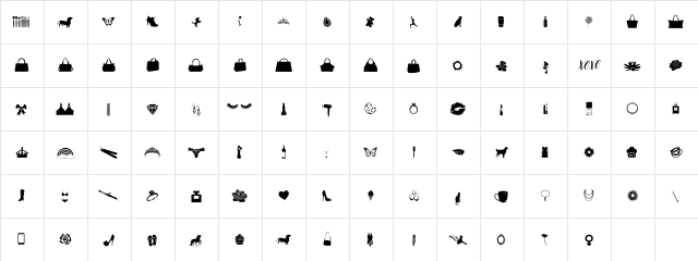 212 Girly Stuff Regular  glyph index