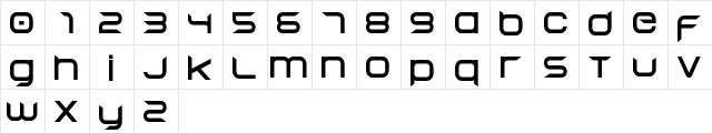 Begok v15 Regular  glyph index