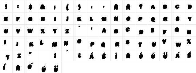 SantoDomingo DeDulce Regular  glyph index