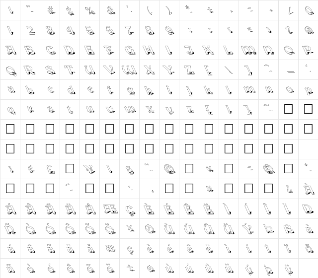 FZ JAZZY 19 SHADOW LEFTY Normal  glyph index
