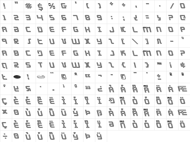 Election Day Leftalic Italic  glyph index